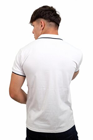 Erkek Polo Yaka Truva Beyaz Tişört
