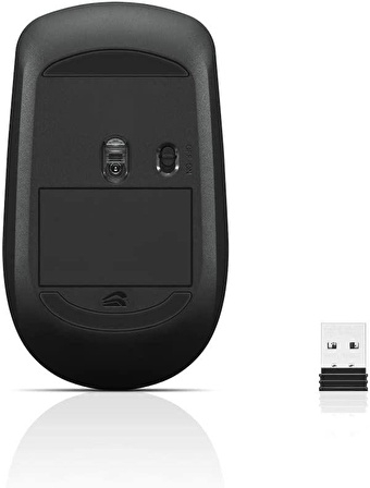 Lenovo 400 Wireless Mouse, Kablosuz Fare, 2,4 GHz, 1200 DPI,Siyah