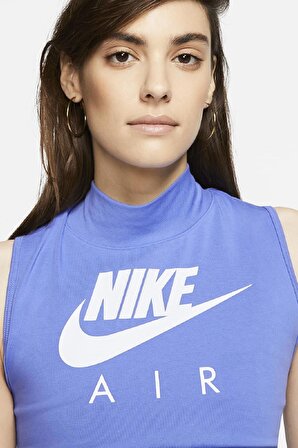 Nike Women's Mock Tank Boğazlı Yaka Mor Atlet 