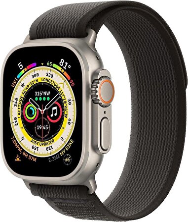 Apple Watch 49Mm Siyah/Gri Trail Loop 