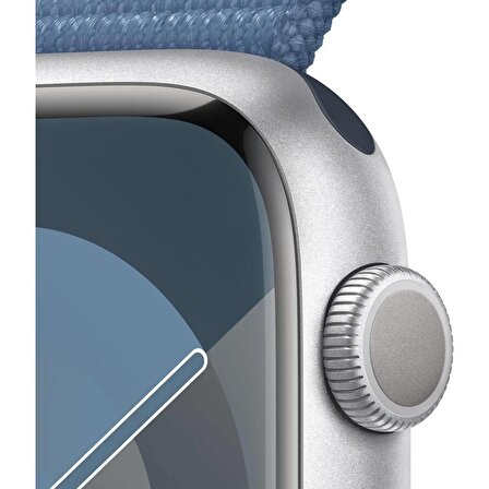 Apple Watch Series 9 GPS 45mm Gümüş Rengi Alüminyum Kasa ve Buz Mavisi Spor Loop Kordon Akıllı Saat - MR9F3TU/A