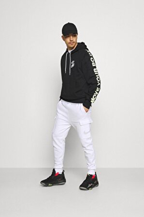 Nike Sportswear Fleece Cargo Pant Şardonlu Eşofman Altı Beyaz