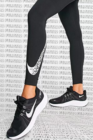 Nike Dri Fit Leggings Big Swoosh Black iki iç Cepli Toparlayıcı Tayt Siyah