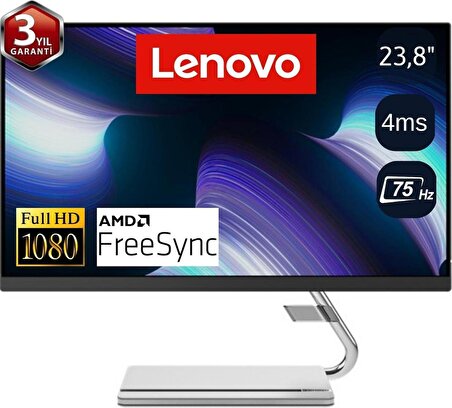 Lenovo Q24I-20 23.8" 75Hz 4ms (Hdmı+Display) Amd Freesync Fhd IPS Monitör 66EEGAC3TK