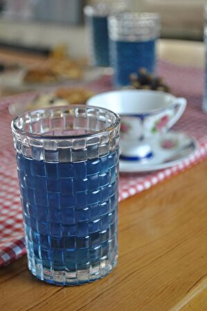 6 Adet Cam Su Ve Kahve Yanı Su Bardağı Meşrubat Bardak 200 ml