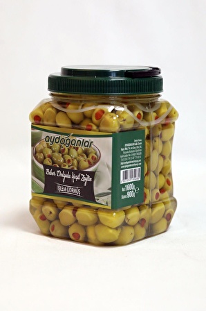 Biber Dolgulu Yeşil Zeytin (261-290 M) 900 Gr