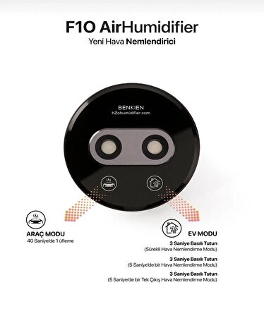 Summer H2o Humidifier 380 ml F10 Hava Nemlendiricisi Buhar Makinesi Ve Aroma Difüzörü - Kırmızı