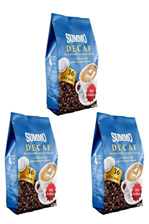 Decaf 108'li Avantaj Paketi (36x3) Senseo Pad Coffee Pads Kahve Kapsülü