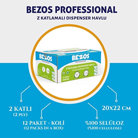 BEZOS PROFESSIONAL Z PEÇETE HAVLU 24'LÜ KOLİ