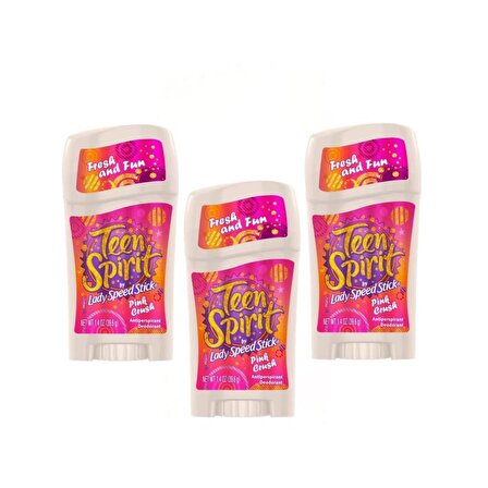 Lady Speed Stick Teen Spirit Stick Deodorant 40Gr - 3lü Set