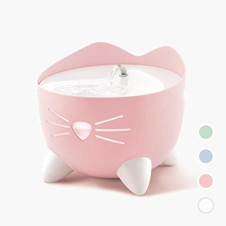 Catit Pixi Fountain Led Seviye Göstergeli Otomatik Kedi Su Sebili Pembe 2Lt