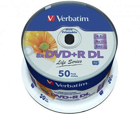 Verbatim DVD+R DL 50'li 8.5GB 8X Yazdırılabilir