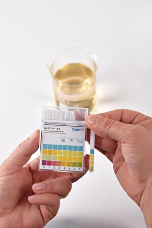 Yerli, pH Test Kağıtları / Test Kağıdı / pH Metre / pH 0-14 ölçer, Kutu içerisinde 100 Adet ölçüm çubuğu Colorkim