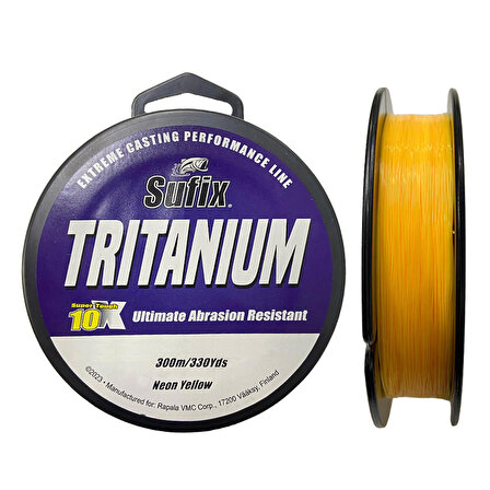 Sufix Tritanium Surf Misina NEON YELLOW 0.30MM - 300MT - 6.3KG