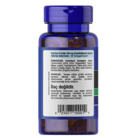 Puritan's Pride Phosphatidylserine 100 Mg 60 Kapsül - AROMASIZ