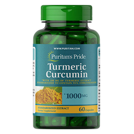 Puritan's Pride Turmeric Curcumin 1000 Mg 60 Kapsül - AROMASIZ