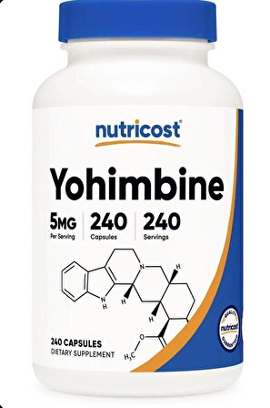 Nutricost, Yohimbine, 5 mg, 240 Capsules