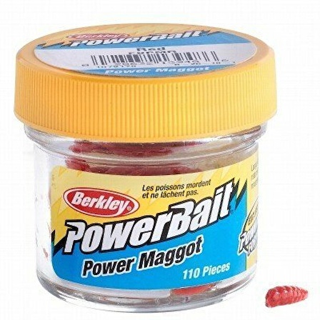 Berkley PowerBait Power Maggot Kırmızı Sahte Silikon Kurt (EBPMR)