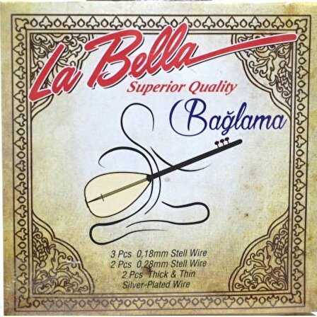 La Bella Strings Sbh-18 0,18 Kısa Sap Bağlama Takım Tel