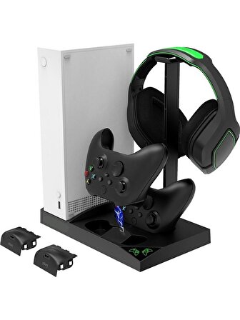 İpega Xbox Series S Soğutucu Göstergeli Fanlı Dock Stand 2 Adet 1400 Mah Pil 4in1
