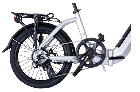 Alba Fold X Step Thru Katlanır Elektrikli Bisiklet (Gümüş) Hd