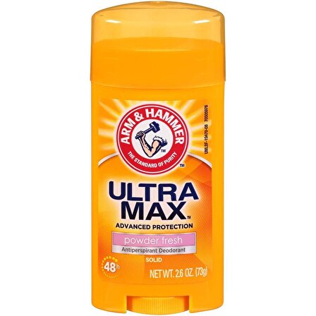 Arm & Hammer Ultra Max Powder Fresh Antiperspirant Ter Önleyici Leke Yapmayan Stick Deodorant 73 gr