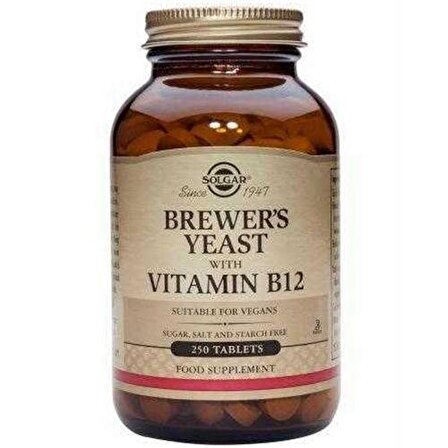 Solgar Brewer's Yeast With Vitamin B12 250 Tablet