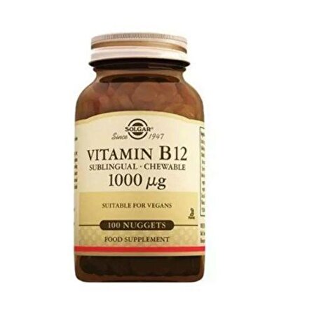 Solgar Vitamin B12 1000 Mcg 100 Kapsül