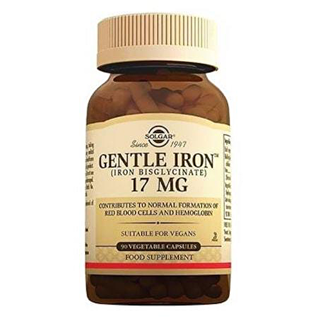 Solgar Gentle Iron 17 Mg 90 V-Kapsül