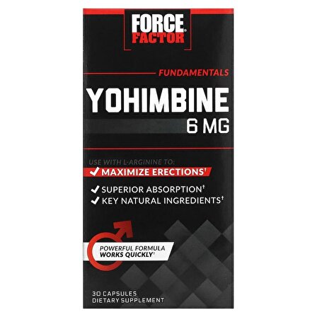 Force Factor Yohimbine 6 mg 30 Capsul