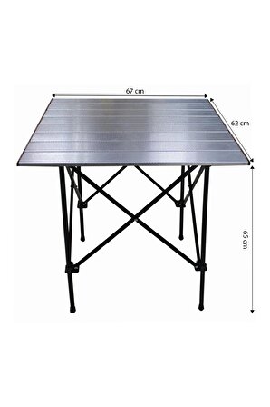 Alüminyum Katlanır Masa Balkon-Bahçe-Kamp-Piknik Masası (Taşıma Çantalı)