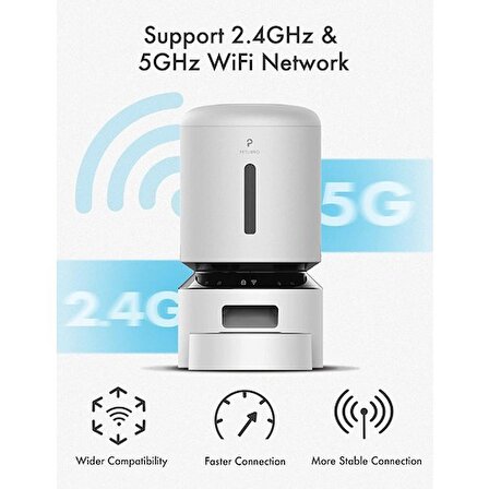 Petlibro 5G Wifi Otomatik Evcil Hayvan Besleyici 5l Beyaz