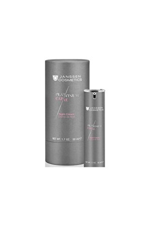 Janssen Cosmetics Platinum Care Night Tüm Cilt Tipleri İçin Su Bazlı Yağsız Nemlendirici Yüz Bakım Kremi 50 ml