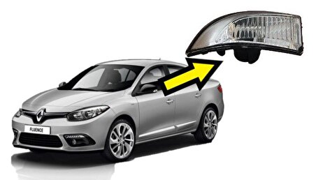 Renault Megane 3 - Fluence - Latitude Ayna Sinyali Sağ (Sürücü tarafı)