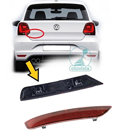 Volkswagen Polo GTI Arka Tampon Reflektörü - Sol (2010-2017)