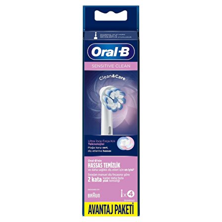 Oral-B Sensitive Clean 4'lü Şarjlı Diş Fırçası Yedeği
