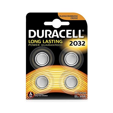 Duracell Lithium Düğme Pil 3 Volt 4’lü Blister