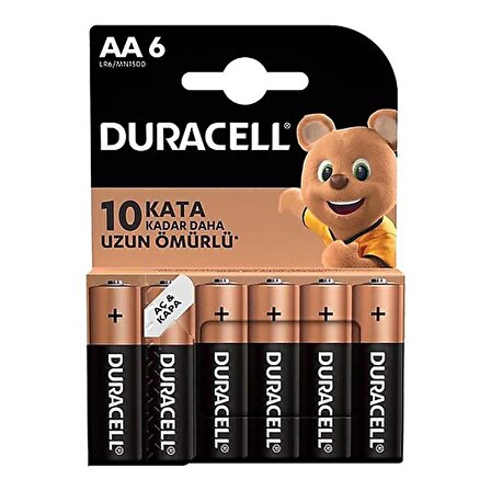 Duracell Basic Kalem Pil 6’lı AA