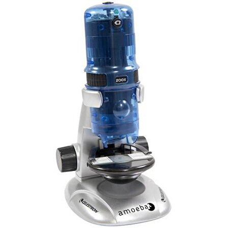Celestron Amoeba Çift Amaçlı Dijital Mikroskop Mavi (44325)