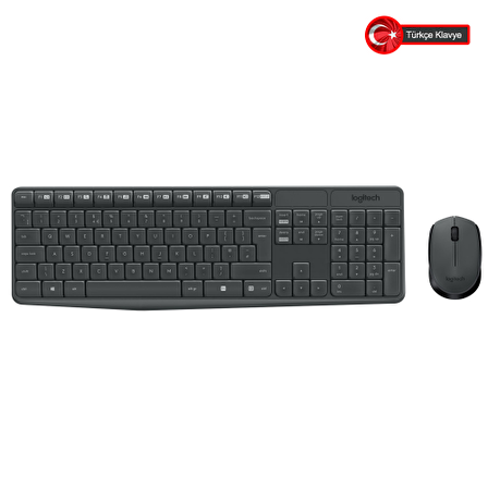 LOGITECH MK235 Klavye+ Mouse Kablosuz (920-007925)