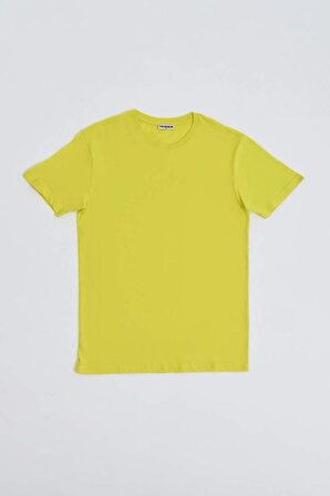 The Recolor %100 Organik Pamuk Kısa Kollu Erkek Tişört - Sarı