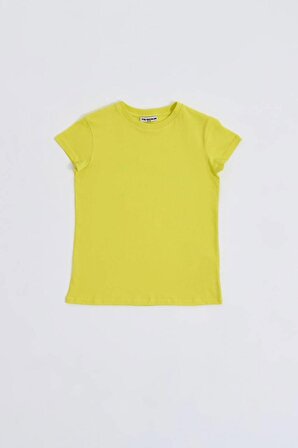 The Recolor Organik Kısa Kollu Kız Çocuk Tişört - Sarı