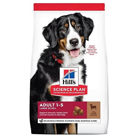 Hill’s Kuzu Etli-Pirinçli Büyük Irk Yetişkin Kuru Köpek Maması 14 kg