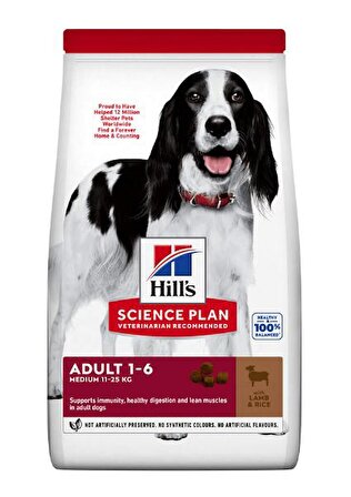 Hill's Adult Medium Lamb Rice Kuzu Etli ve Pirinçli Yetişkin Köpek Maması 14 Kg