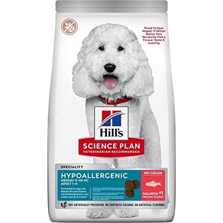 Hills Hypo-Allergenic Somonlu Orta Irk Yetişkin Köpek Maması 12 Kg