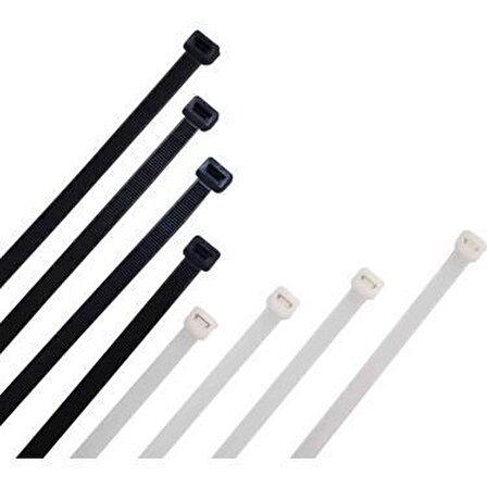 8x450 Siyah Kablo Bağı & Plastik Kelepçe & Cırt Kelepçe 100 Adet (paket)