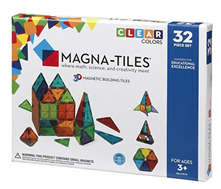 Magna-Tiles Magna Tiles Clear Colors 32 Parça Manyetik Lego