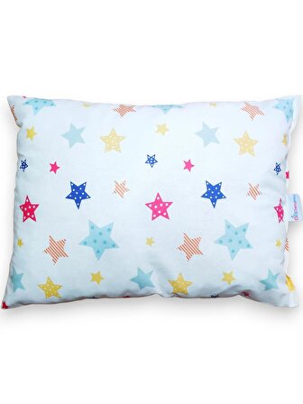 Yastık Bebek Çocuk 30x40 Cm Pamuk Kumaş Renkli Yıldızlar