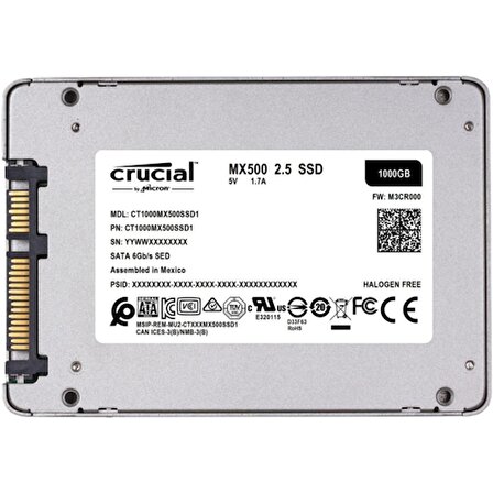 Crucial CT1000MX500SSD1 sata 3.0 1 TB SSD