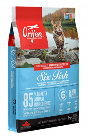 Orijen Cat Six Fish Tahılsız 6 Balıklı Kedi Maması 5.4 Kg